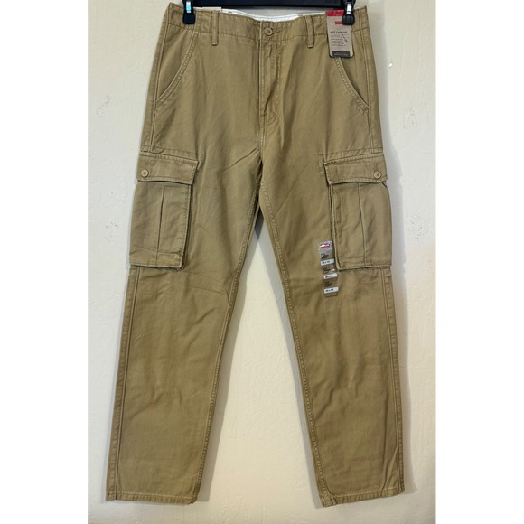 Levi's Other - Levi Ace‎ Cargo Pants Men 32x30 Khaki Relaxed Tapered Cotton NEW